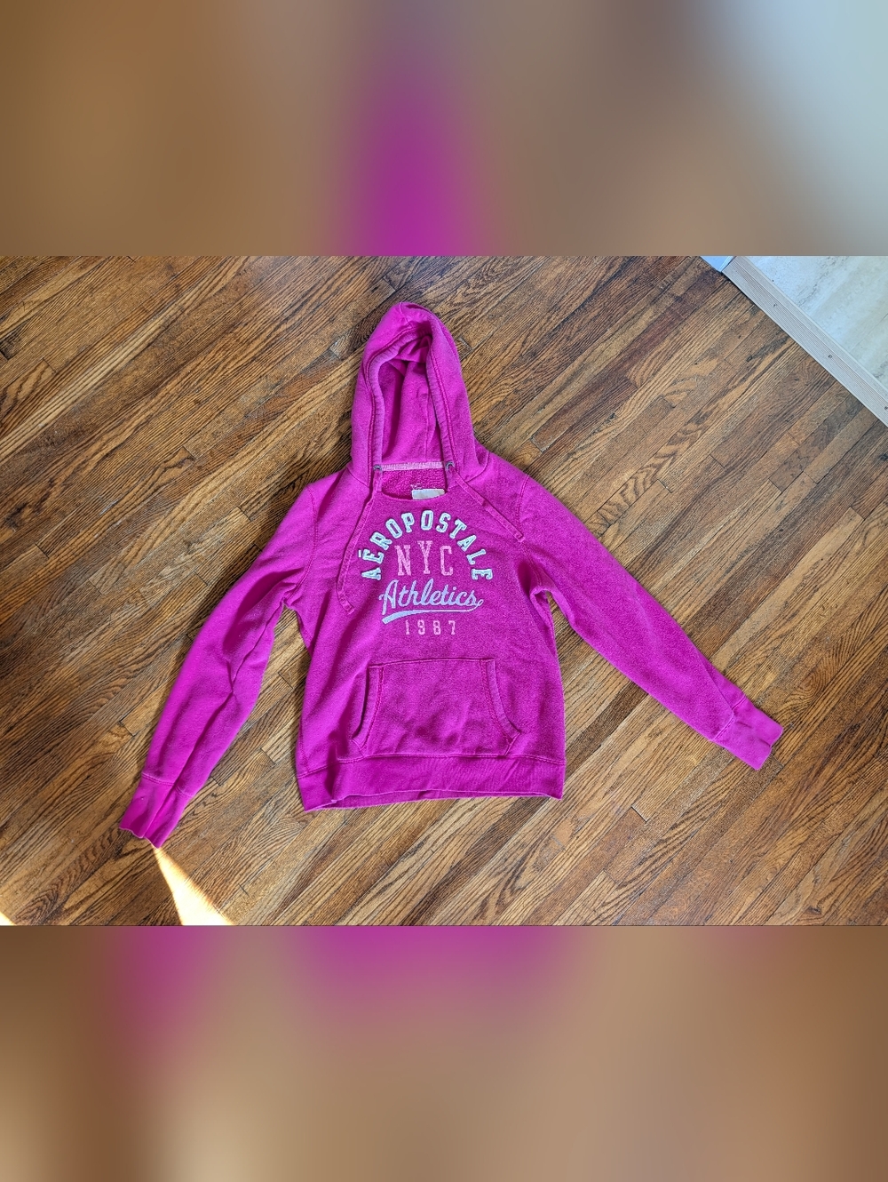 Aeropostale Hot Pink Hoodie with Front Pocket